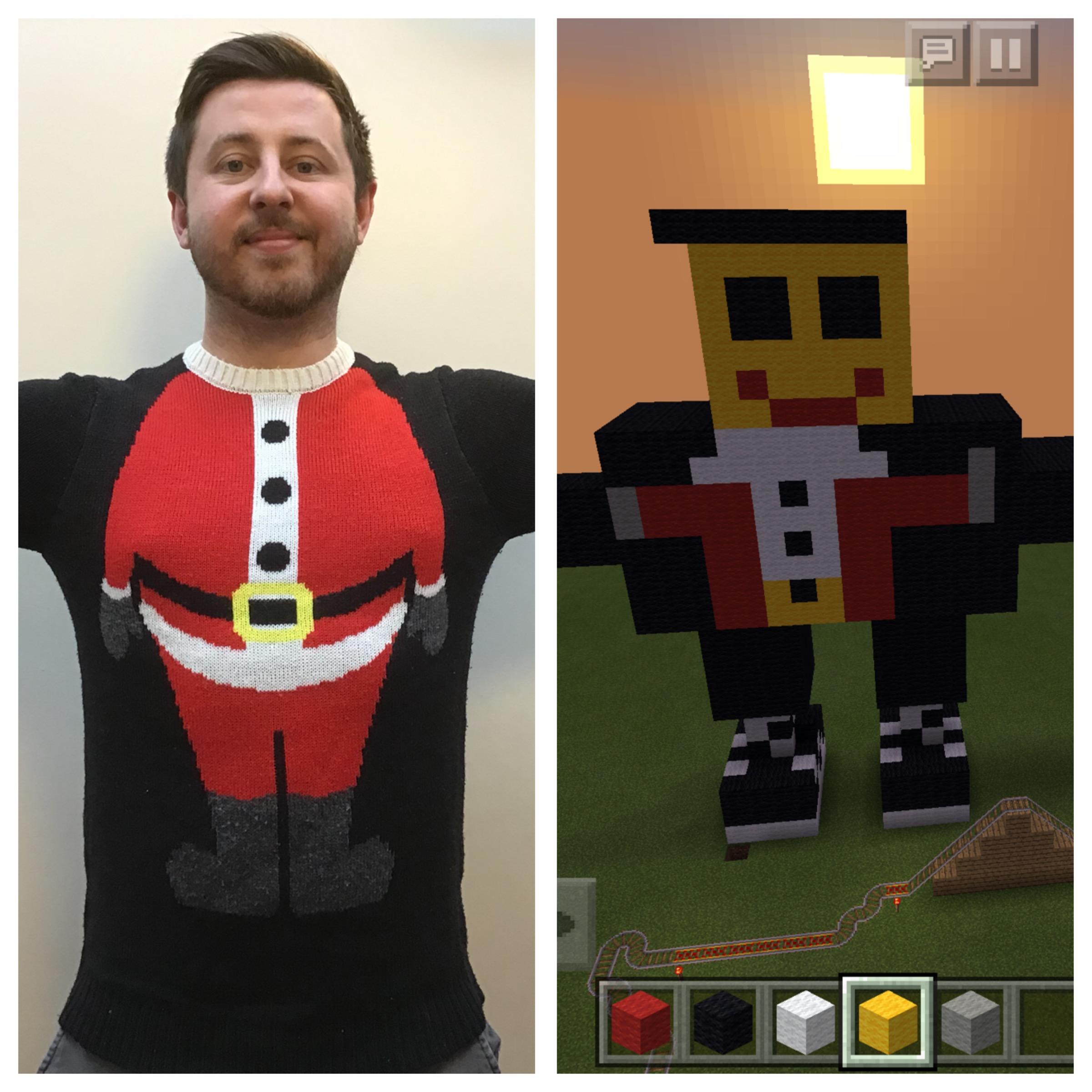 The pupils created a Minecraft version of Mr J